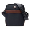 Sac reporter Button Marine & Marron