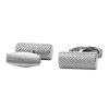 Boutons de manchette Caprio Chrome Diamond
