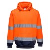 Sweat shirt à capuche bicolore