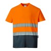 T-shirt coton bicolore