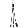 Câble de charge 4-en-1 Metal en aluminium recyclé avec porte-clés