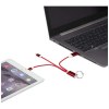 Câble de charge 4-en-1 Metal en aluminium recyclé avec porte-clés