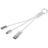 Câble de charge 4-en-1 Metal en aluminium recyclé avec porte-clés
