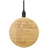 Tapis de charge sans fil en bambou Essence de 15 W