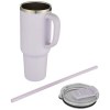 Mug Sydney 1200 ml double paroi certifié RCS avec isolation par le vide et couche de cuivre avec paille