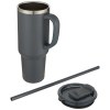 Mug Sydney 1200 ml double paroi certifié RCS avec isolation par le vide et couche de cuivre avec paille