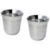 Ensemble de tasses à espresso en acier inoxydable Duo de 80 ml certifié RCS