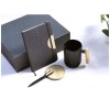 Coffret cadeau Laura avec carnet à couverture rigide A5 et stylo bille (encre noire)