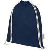 Sac avec cordon Oregon en coton recyclé 140 g/m² certifié GRS