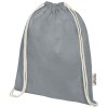 Sac avec cordon Oregon en coton recyclé 140 g/m² certifié GRS