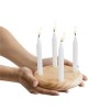 Petite couronne de l’Avent en bois 4-CHRISTMAS