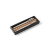 ELLA. Parure de stylo roller et stylo bille en acier inoxydable recyclé à 53%