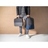 GENOA. Sacoche matelassée pour ordinateur portable 15" en polyester recyclé haute densité 600D
