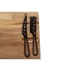 Set de planche et couteaux à fromage FSC 100% acacia (Stock)