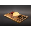 Set de planche et couteaux à fromage FSC® 100% acacia (Stock)