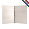 Cahier spiral cuir régé.