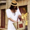 Grand panier anses cuir*