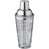 Shaker gradué en verre et en inox Adela
