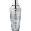 Shaker gradué en verre et en inox Adela