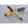 Stylo bille twist en acier inoxydable et bambou Anke