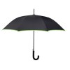 Parapluie canne tempête en rPET ouverture automatique liserets couleur