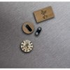 Magnet français - Carré 30 mm Plaqué bois