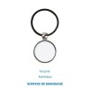 Porte-clés Métallique rond 35 - France - Gris