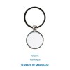 Porte-clés Métallique rond 35 mm - France