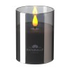 Bougie LED dans un chic verre fumé de la marque Wooosh