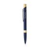 Stylo à bille fin à encre bleue avec corps en aluminium 100% recyclé avec finition caoutchoutée et clip en métal robuste