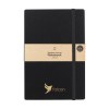 Carnet au format A5 avec couverture rigide bambou certifié FSC 100% laqué noir