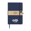 Carnet A5 avec couverture rigide en PU recyclé et environ 96 feuilles/192 pages de papier blanc ligné certifié GRS (70 g/m²)