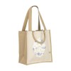 Sac shopping aux couleurs naturelles et à la combinaison de matières en jute robuste et en coton biologique (320 g/m²)