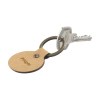 Recycled Leather Keyring Round porte-clés