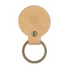 Recycled Leather Keyring Round porte-clés