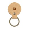 Recycled Leather Keyring Round porte-clés