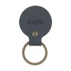 Recycled Leather Keyring Round porte-clés