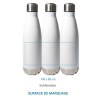 Bouteille isotherme SCREW blanche fond Argent - 500ml