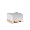 Bloc cube 10x10x5cm FSC sur palette en bois