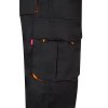 VL HYPNOS. Pantalon sergé, bicolore, multipoches (200g/m²), en coton (35%) et polyester (65%)