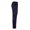 VL HYPNOS. Pantalon sergé, bicolore, multipoches (200g/m²), en coton (35%) et polyester (65%)