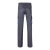 VL HYPNOS. Pantalon sergé, bicolore, multipoches (200g/m²), en coton (35%) et polyester (65%)
