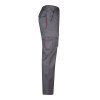VL HYPNOS. Pantalon sergé, bicolore, multipoches (200g/m²), en coton (35%) et polyester (65%)