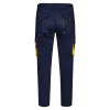 VL HYPNOS. Pantalon sergé, bicolore, multipoches (200g/m²), en coton (35%) et polyester (65%)