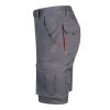 VL HEMERA. Bermuda stretch bicolore, multipoches (240g/m²), en coton (46%), EME (38%) et polyester (16%)