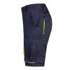 VL HEMERA. Bermuda stretch bicolore, multipoches (240g/m²), en coton (46%), EME (38%) et polyester (16%)