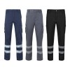 VL DIONYSUS. Pantalon stretch multipoches (240g/m²), en coton (46%), EME (38%) et polyester (16%)