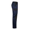 VL NJORD. Pantalon sergé, bicolore, multipoches (240 g/m²), en coton (35%) et polyester (65%)