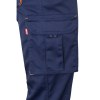 VL FIDES. Pantalon stretch bicolore, multipoches (240g/m²), en coton (46%), EME (38%) et polyester (16%)