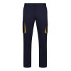 VL FIDES. Pantalon stretch bicolore, multipoches (240g/m²), en coton (46%), EME (38%) et polyester (16%)